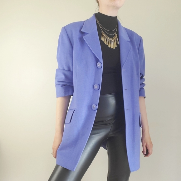 Vintage Jackets & Blazers - Vintage jaeger light purple blazer, wool angora